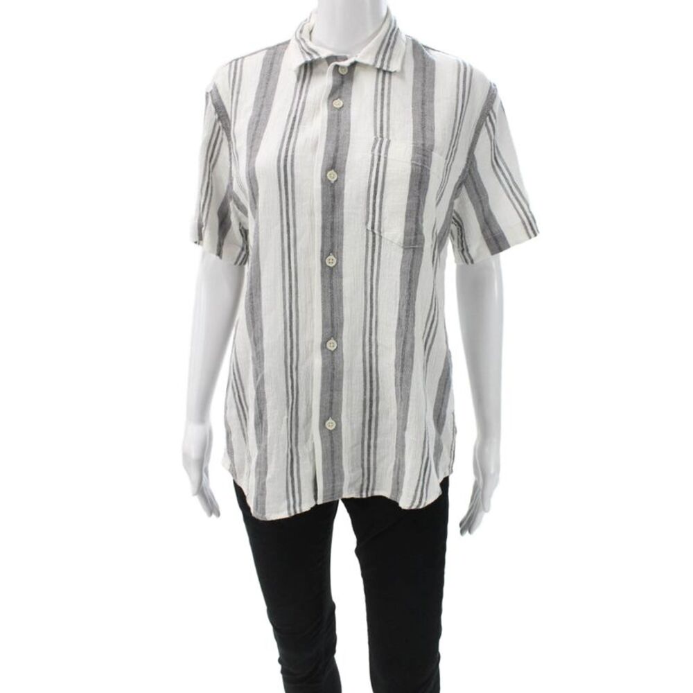 Corridor Mens Button Down Collared Short Sleeve White 100% Cotton Shirt Size XS